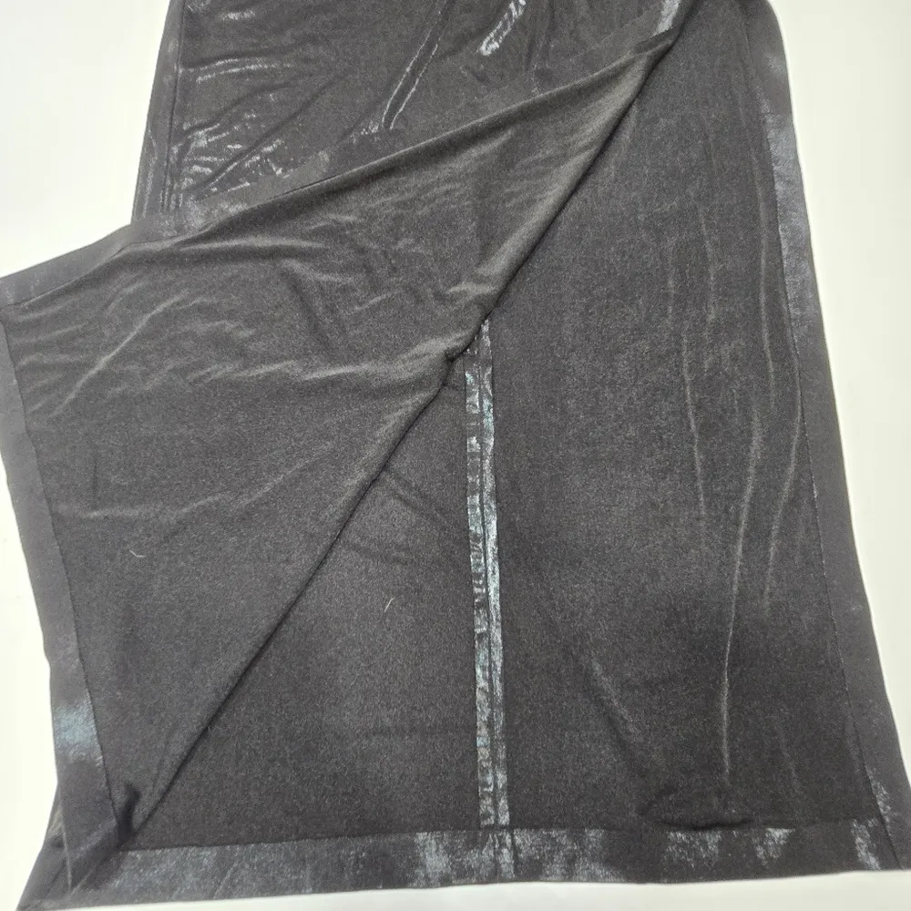 Norma Kamali Halter Turtle Side Slit Gown in Black - Image 5