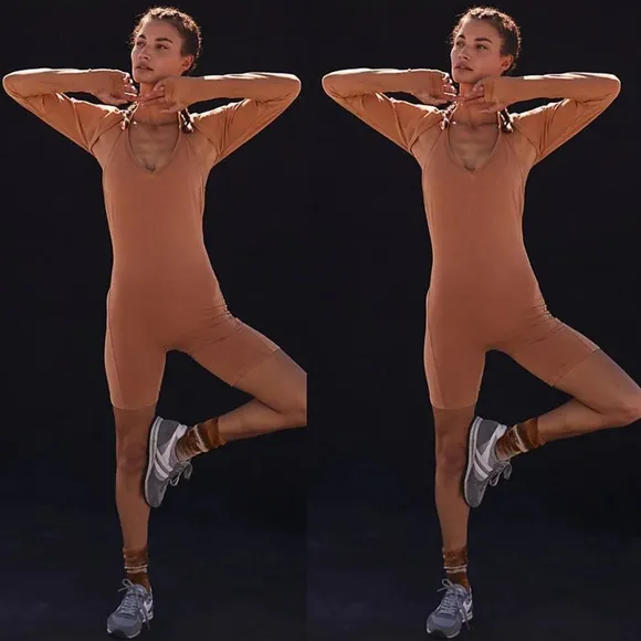 Free People Movement Saddle Up Set in Light Earth Size Small NWOT $90 - Image 2