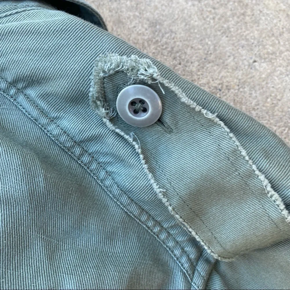 Rails  Barclay Linen Blend Button Front Utility Jacket Womens Medium Green - Image 8