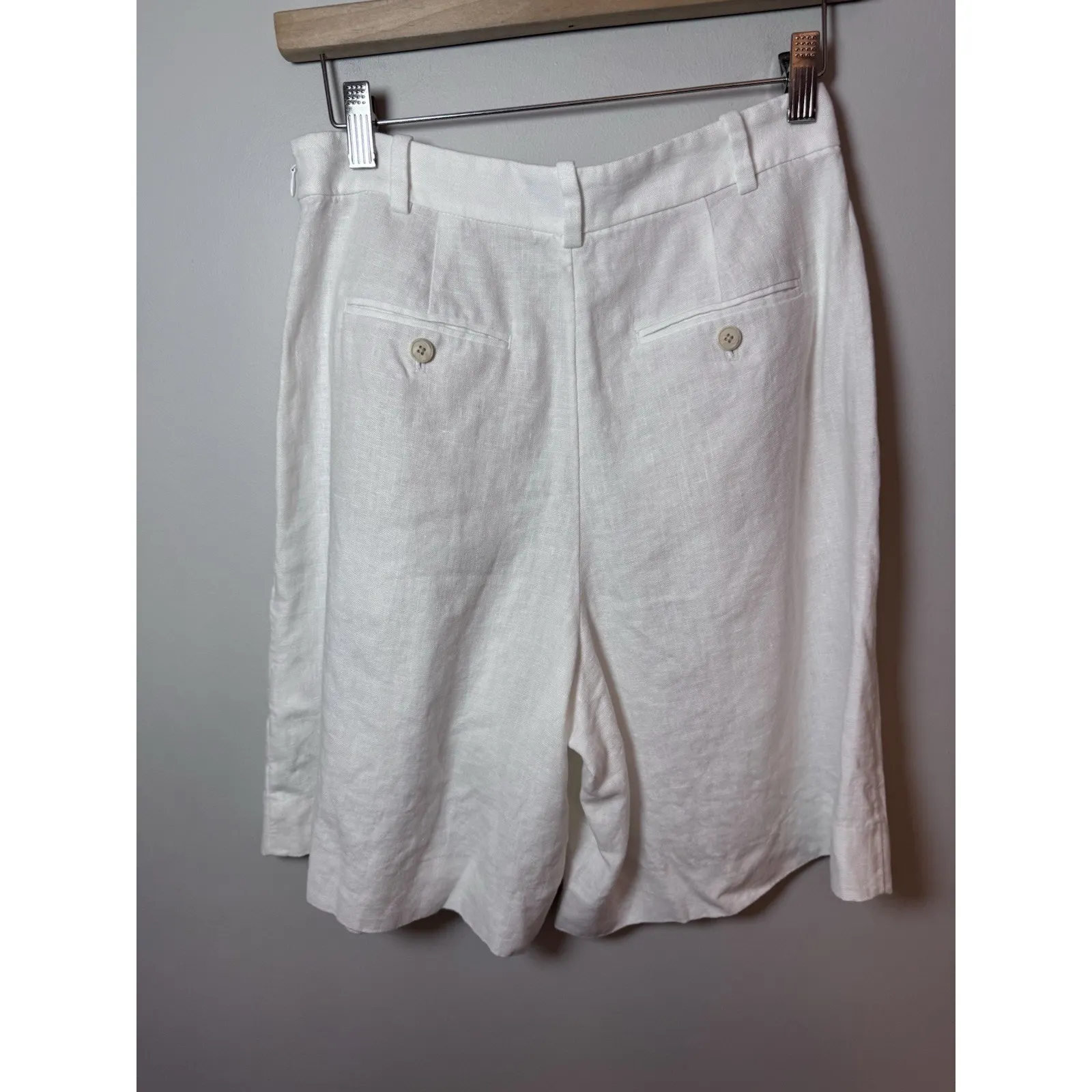 Polo Ralph Lauren White Linen Bermuda Shorts Sz 2 NEW - Image 4