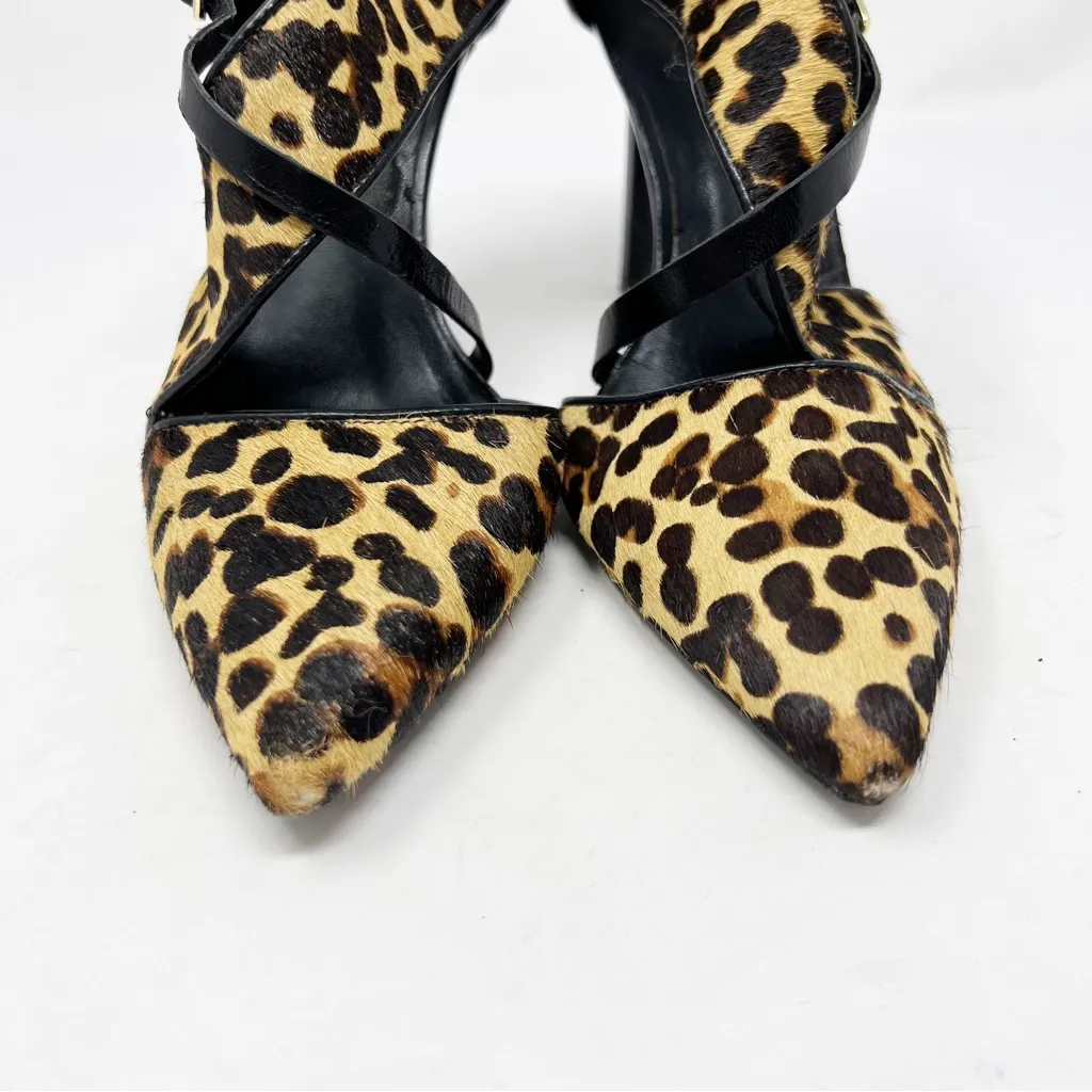 Nine West Chill Ice Leopard Pointed Toe Stiletto Heels Size 8 - Image 5