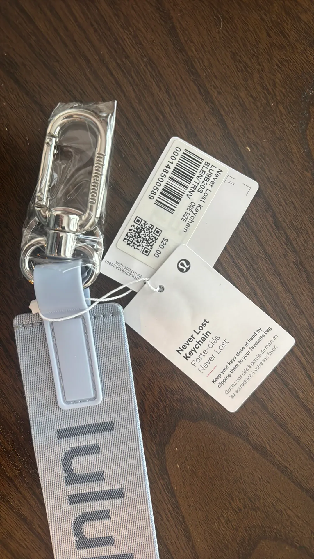 Lululemon Never Lost Keychain Light Blue  - Image 5