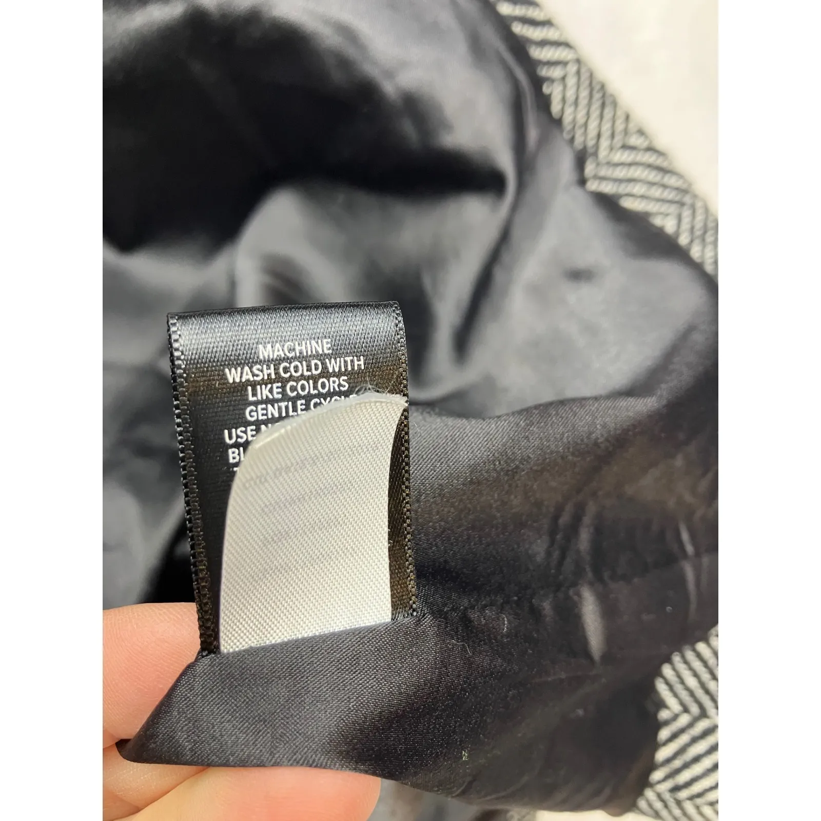 Torrid Black White Herringbone Double Breasted Coat Plus Size 3 Flaw - Image 13