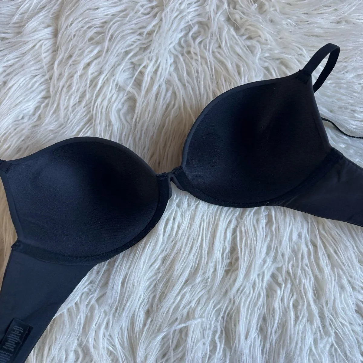 Skims Fits Everybody Pushup Demi Bra Onyx Size 32D - Image 7