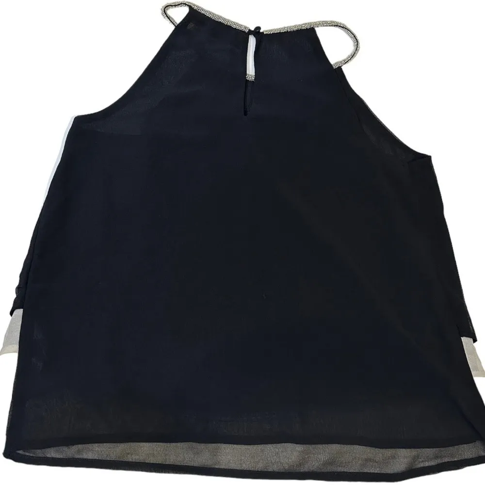 RD Style Gorgeous Crystal Beaded Black Sheer Multicolored Tiered Medium Top - Image 10