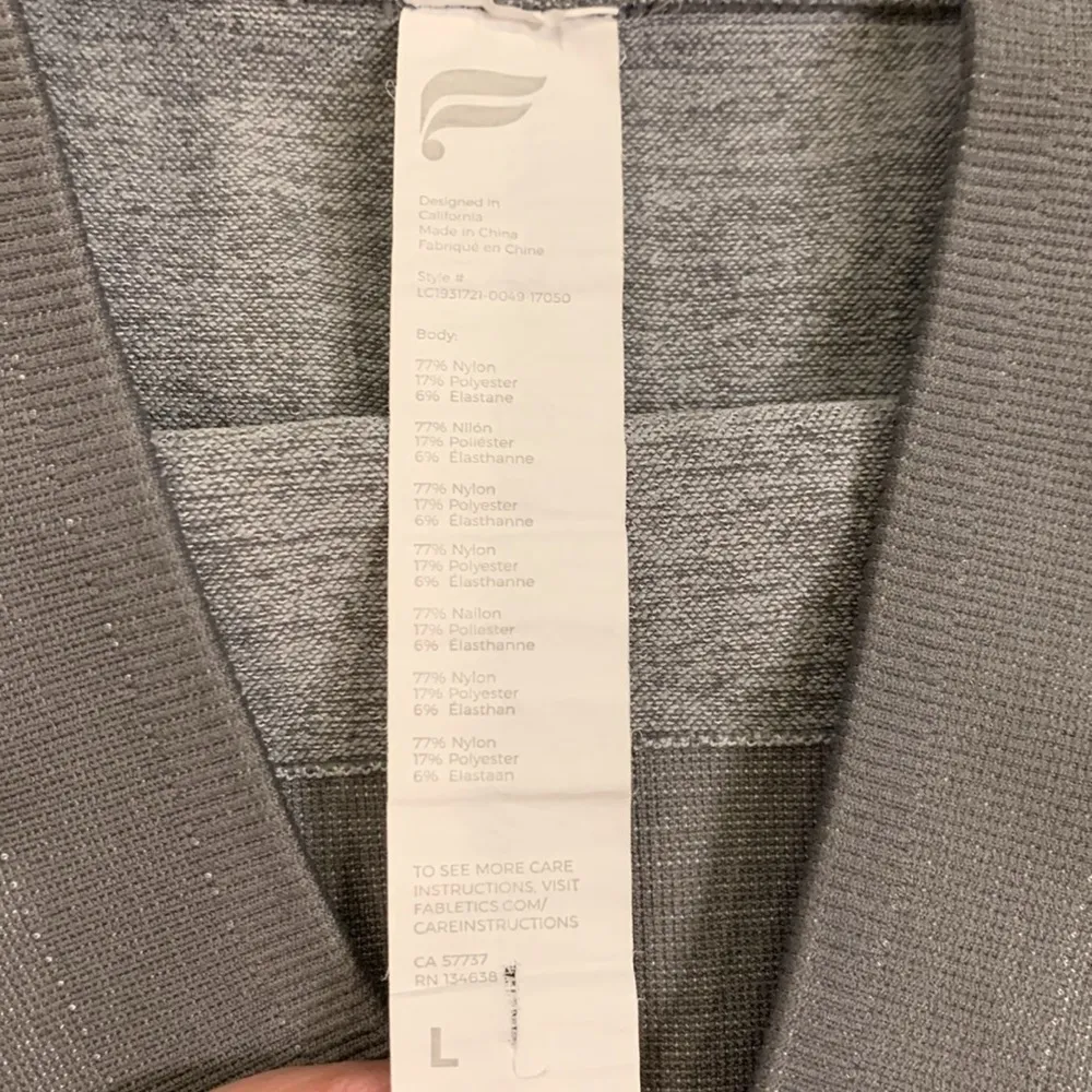 Fabletics high waisted seamless ruched leggings L - Image 6