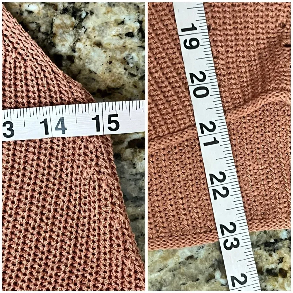 ZARA Women’s Brown Crochet Open Knit Tunic Top S Coquette Cowgirl Boho Sheer - Image 6