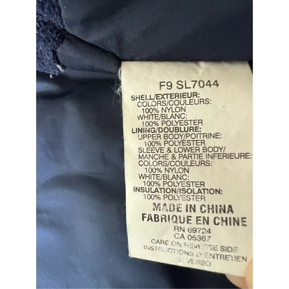 Columbia Navy Blue Fleece Lined Full Zip Vented Jacket Women's Medium - Image 9