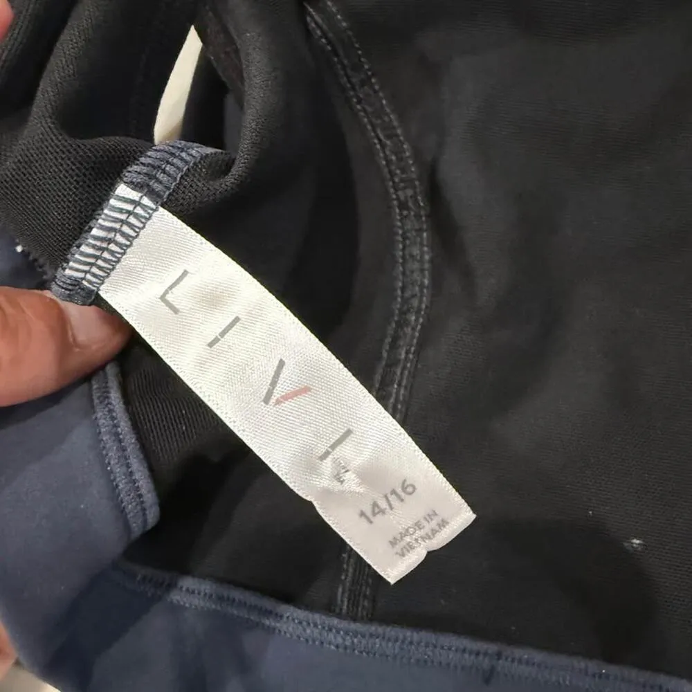 Lane Bryant Cacique Livi Active Sports Bra Low Impact No Wire Women's 14/16 Blue - Image 5