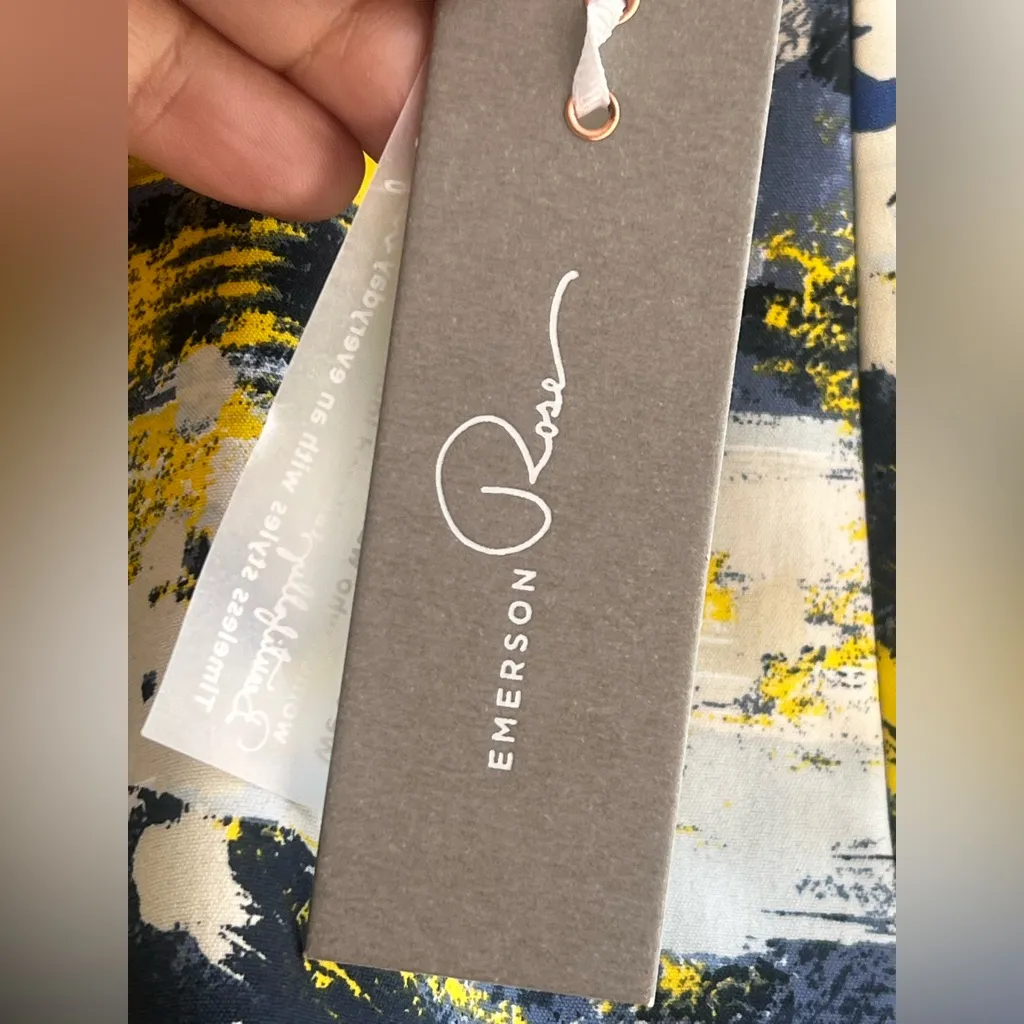 Emerson Rose Abstract Print Women's Skirt Blue Size 16 - Image 8