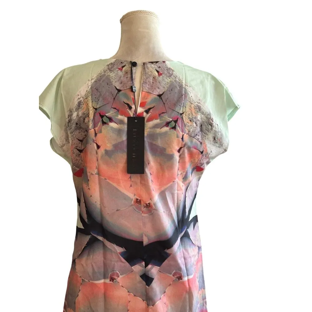 Revolve Thatcher Collection Womens Abstract Print Mini Dress Cap Sleeves Size S - Image 3
