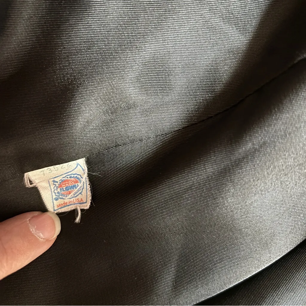 VTG‎ Forecaster of Boston Vintage Black Velvet Long Over Coat Union Made in USA Size 1X - Image 11