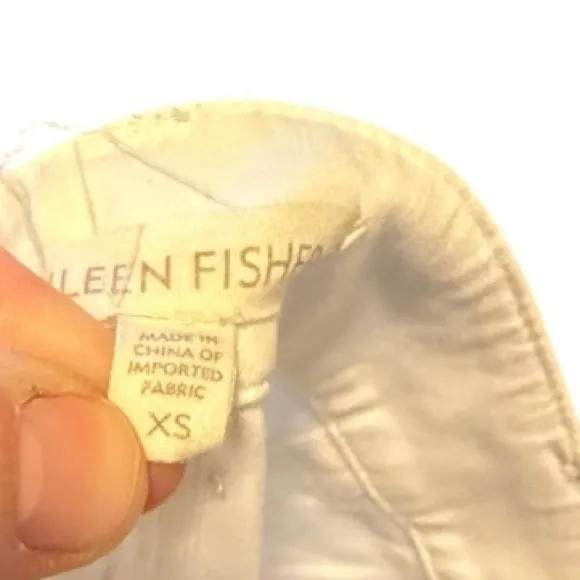 Eileen Fisher‎ Organic Cotton Cropped White Pants nwot - Image 5