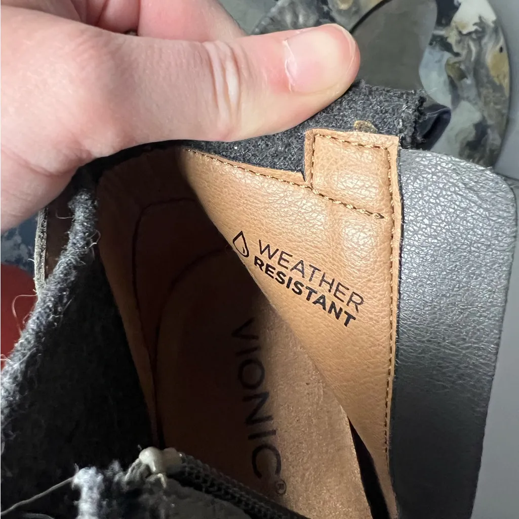 Vionic  Joslyn Leather Wool Ankle Boot - Image 10