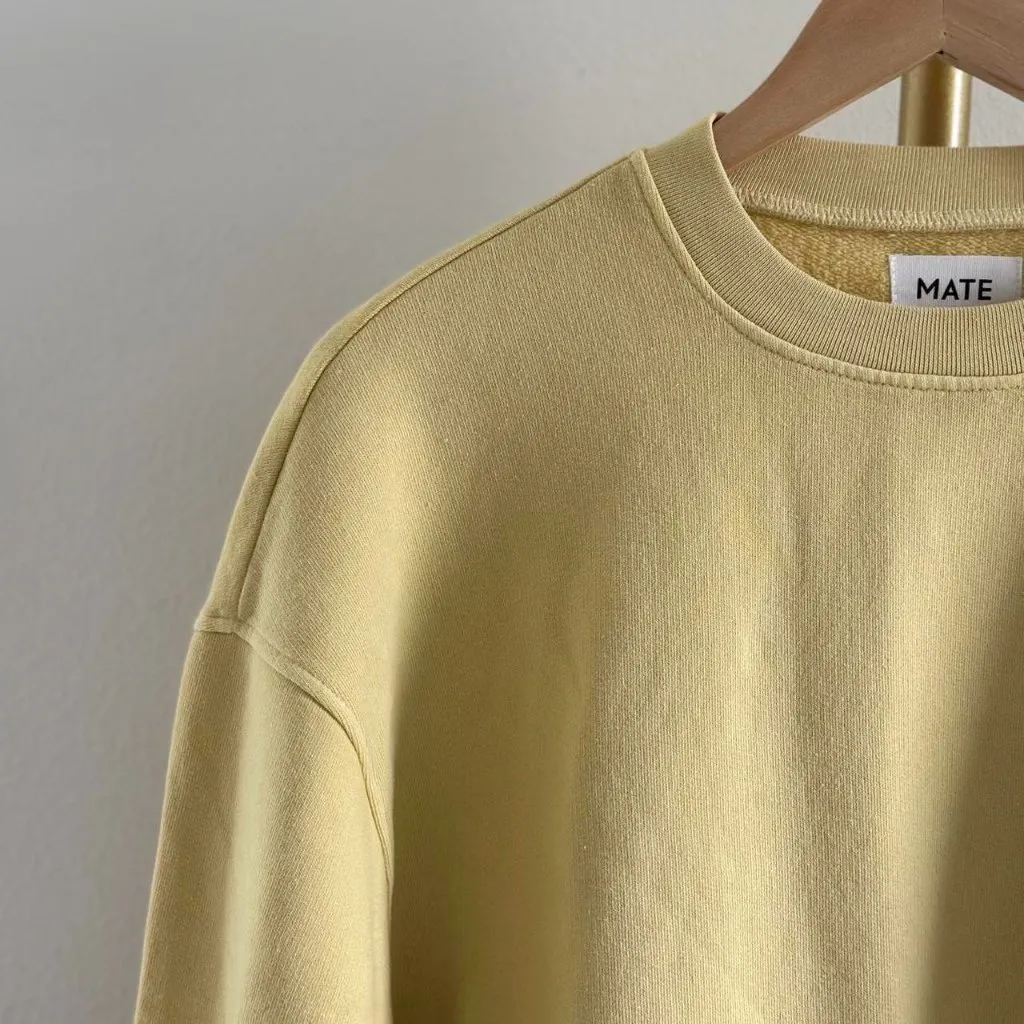 Mate the Label Organic Fleece Oversized Sweatshirt in Lichen, Size XS/Small - Image 2