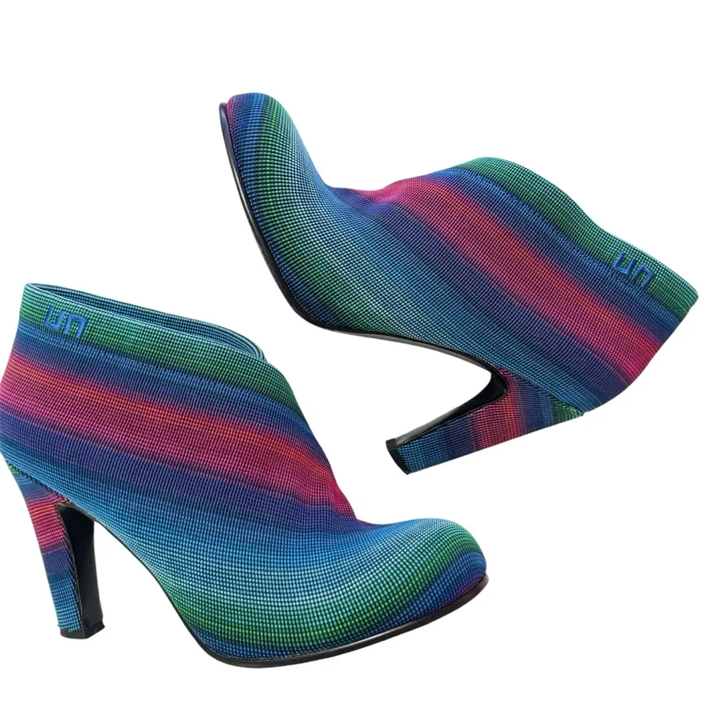 UNITED NUDE the fold multi color booties EUC Green Size 10.5 - Image 2