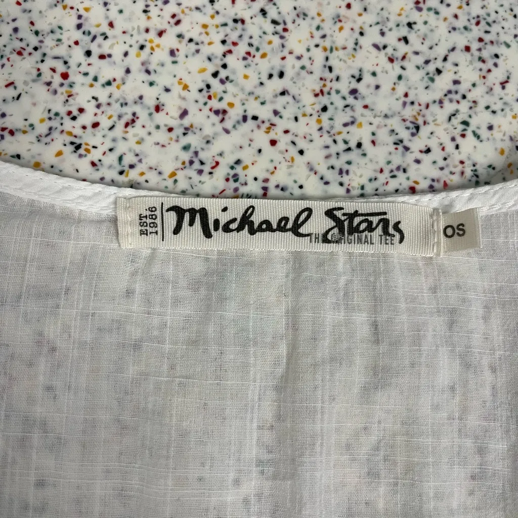 Michael Stars White Long Sleeve Mesh Top - Image 4