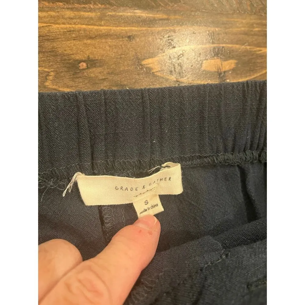 Grade & Gather Linen Blend Jogger Pant Women Small Lightweight Summer Beach Trip - Image 2