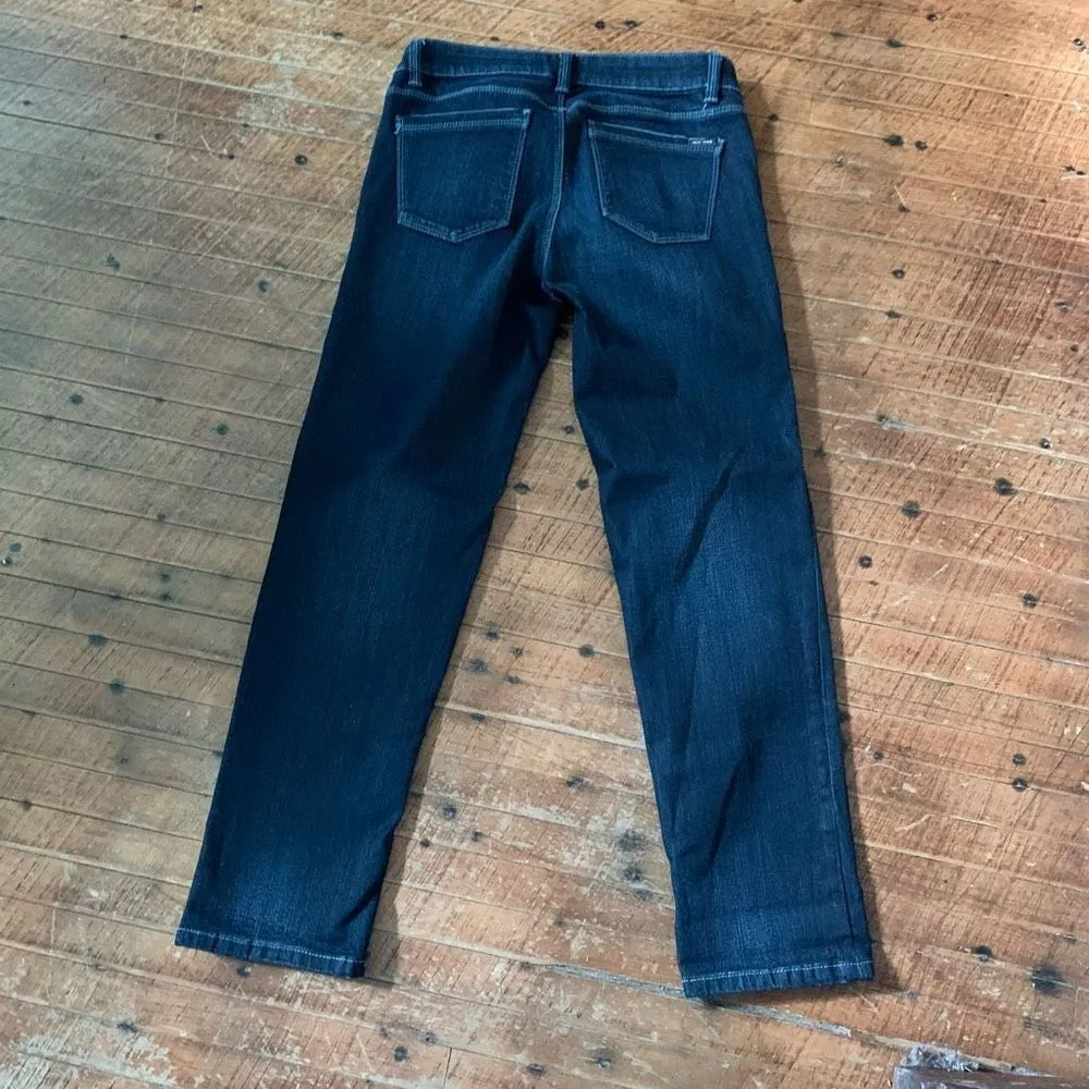 White House Black Market distressed straight crop 2 dark wash jeans - Image 3