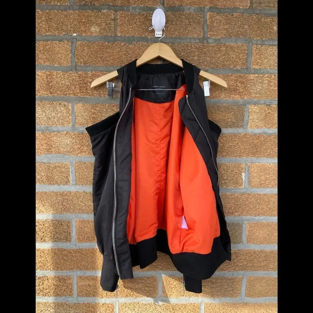 DANIEL PATRICK los angeles Cold Shoulder Bomber Large Black - Image 14