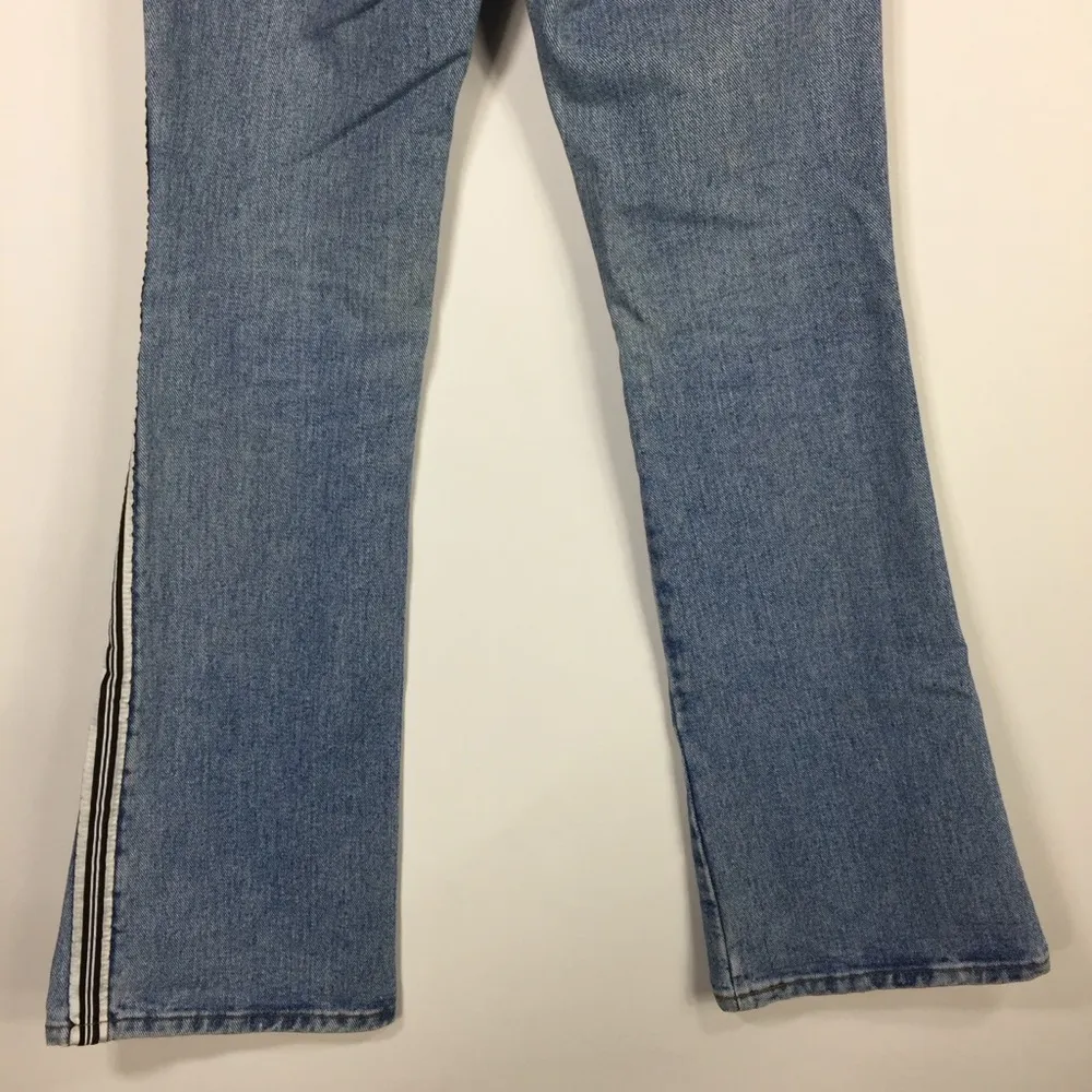 Just USA VTG Y2K Blue Flared Jeans Side Stripes - Image 8