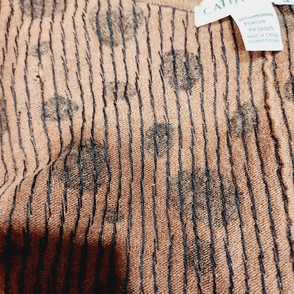 Cathy Hardwick Vintage Lambswool Handstitched Sequin Low Back Tank Dress… Size M - Image 13