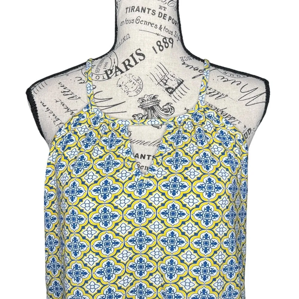 Mix by 41Hawthorn SMALL Elaria Keyhole Knit Top Stitch Fix Front Back Peek Tank Yellow - Image 6