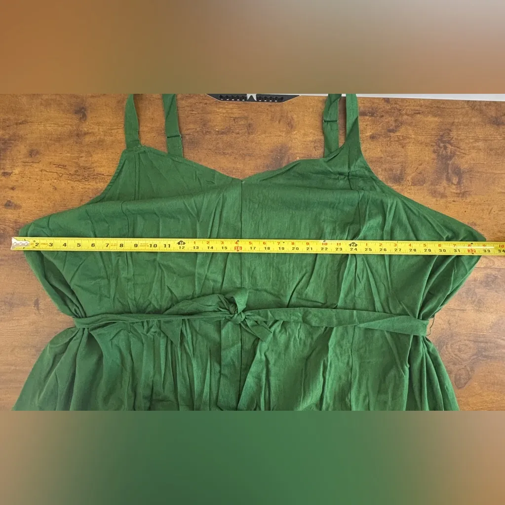 NWT Universal Standard Women 3XL (6X) Forest Green Jumpsuit Sleeveless Wide Leg - Image 8