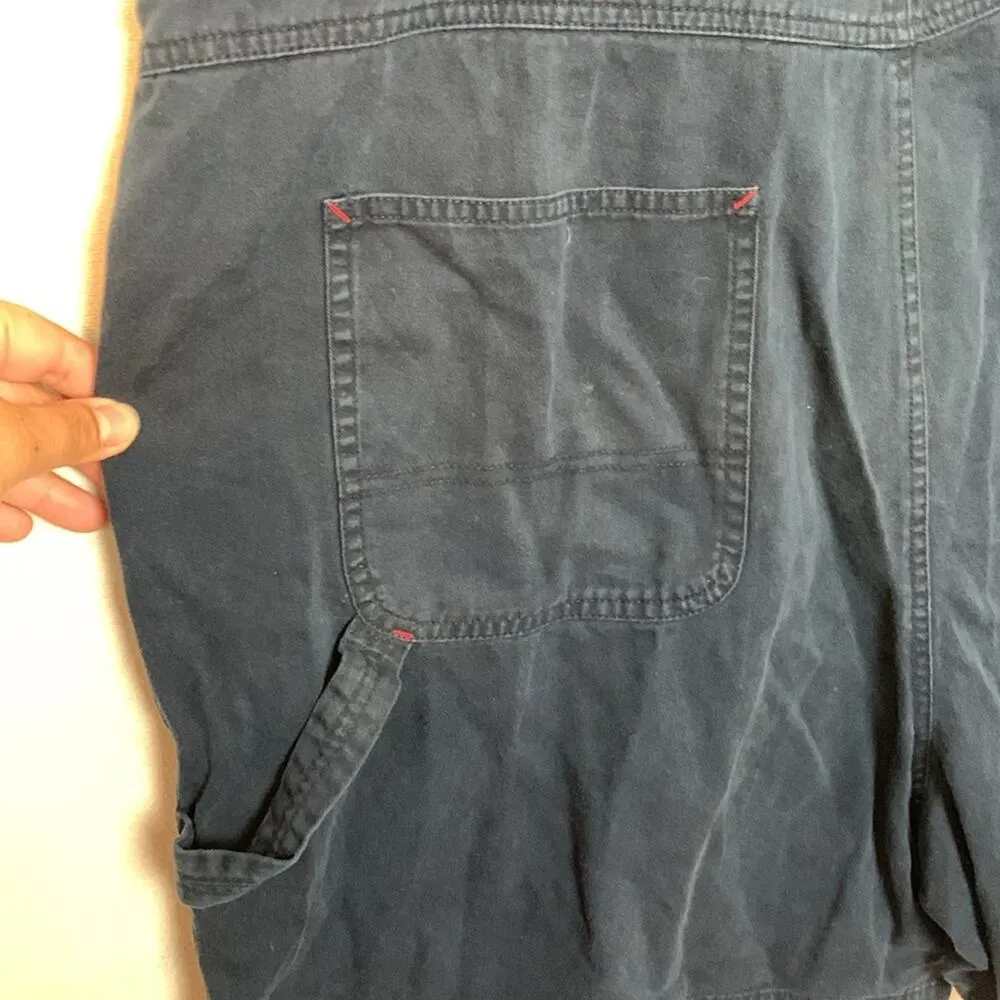 Vintage Mickey Shortalls women's 18/20 1x 2x navy blue red bandana travel overal - Image 11