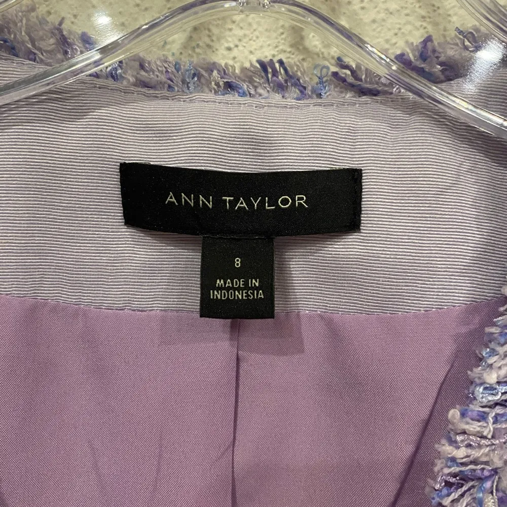 Fringe Tweed Cardigan Jacket Size 8 EUC - Image 4