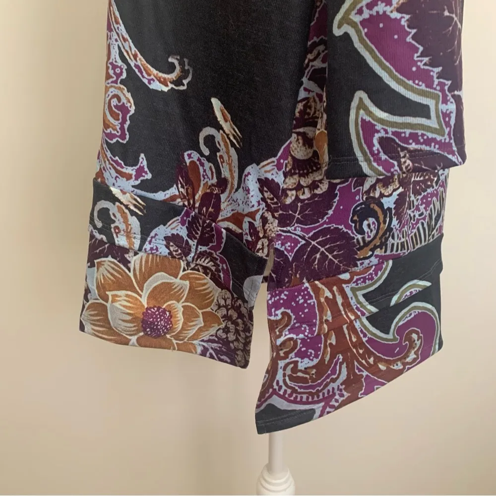 Soft Surroundings Multicolor Floral Print V-neck Tunic Top Size M - Image 8