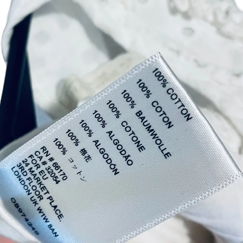 Urban Outfitters White Magnolia Eyelet Button Up Sleeveless Ruffle Jumpsuit - Image 10