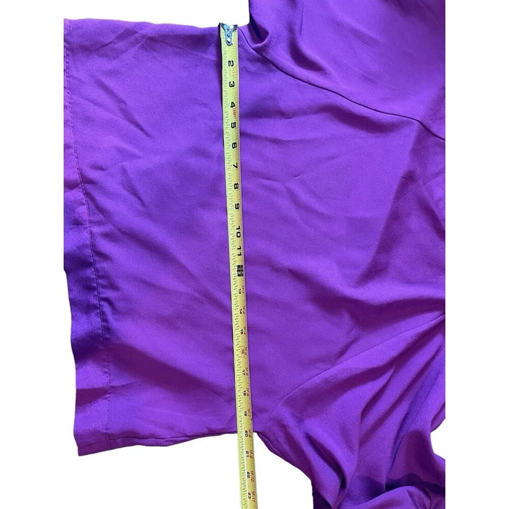 New York & Co Purplish Pink Pullover 3/4 Balloon Sleeve Dress Top M - Image 7