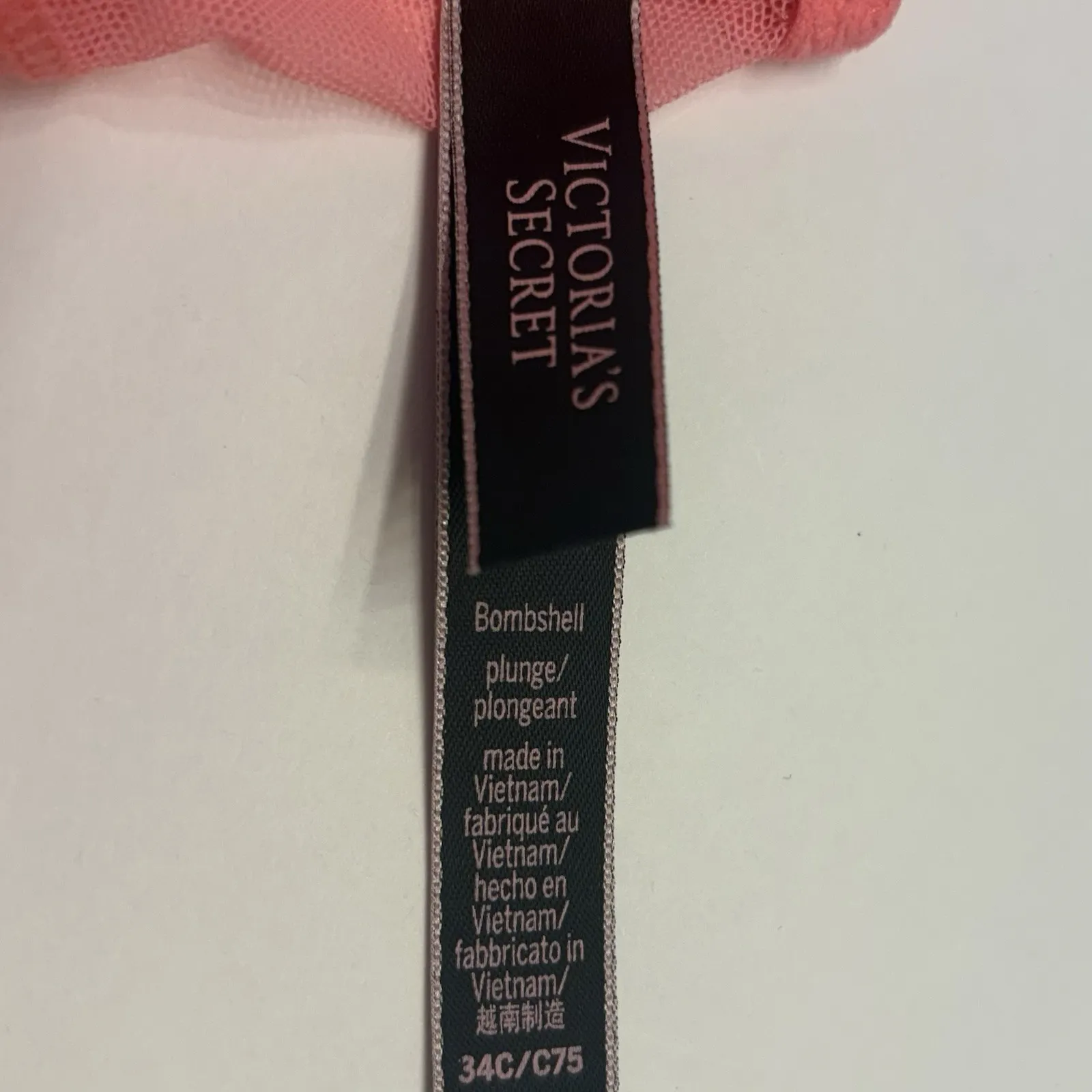 Victoria's Secret Bombshell Plunge Super Push-up Bra 34C Lace Front Closure NEW - Image 8