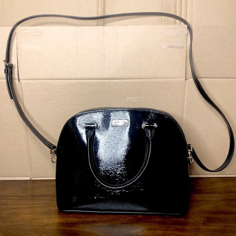 Electric Black Bixby Place Dome Shaped Satchel and Two Wallets - Image 7