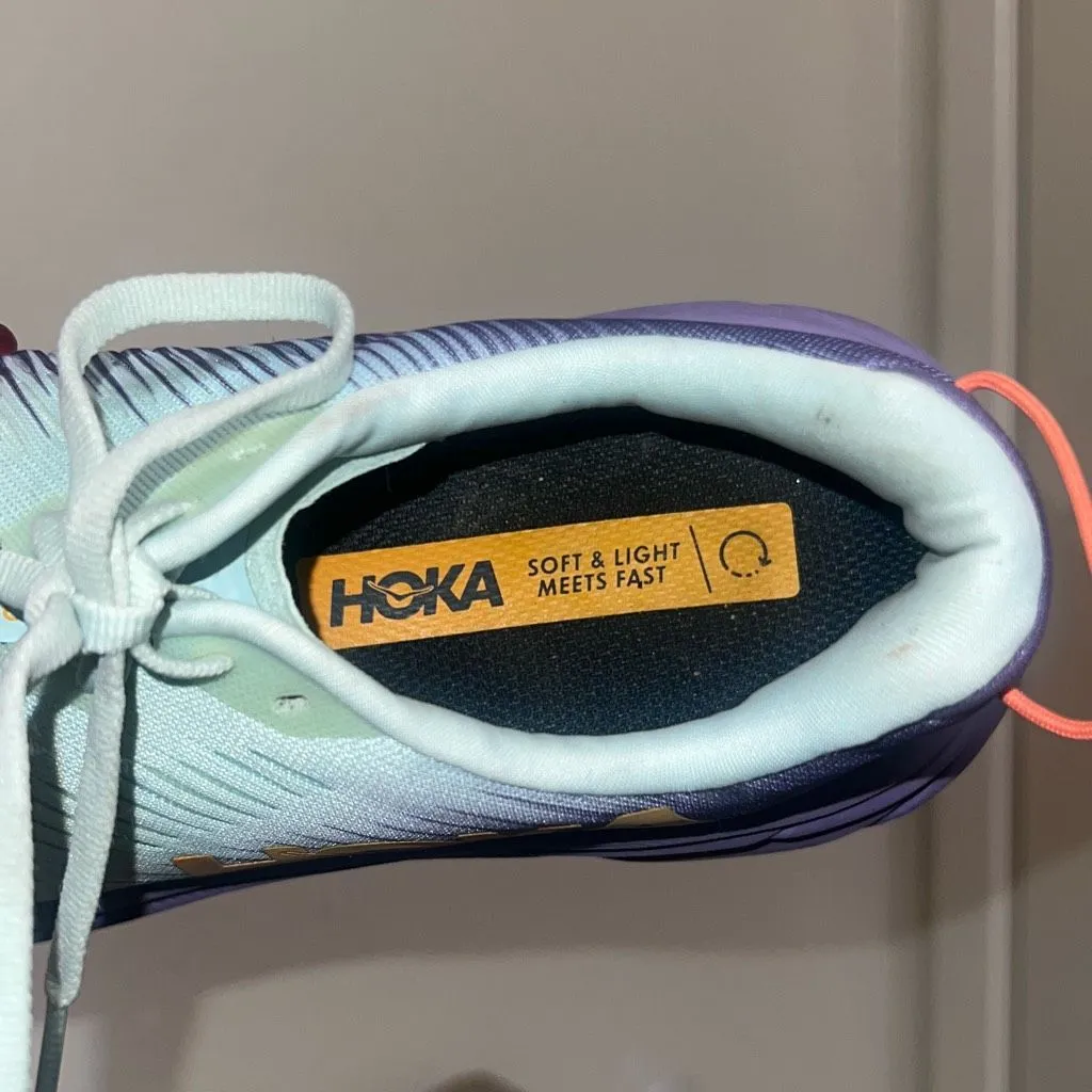 ✨Hoka Women's RINCON 3 Blue Glass Chalk Violet Running Walking Sz 7.5 Shoes✨ - Image 13