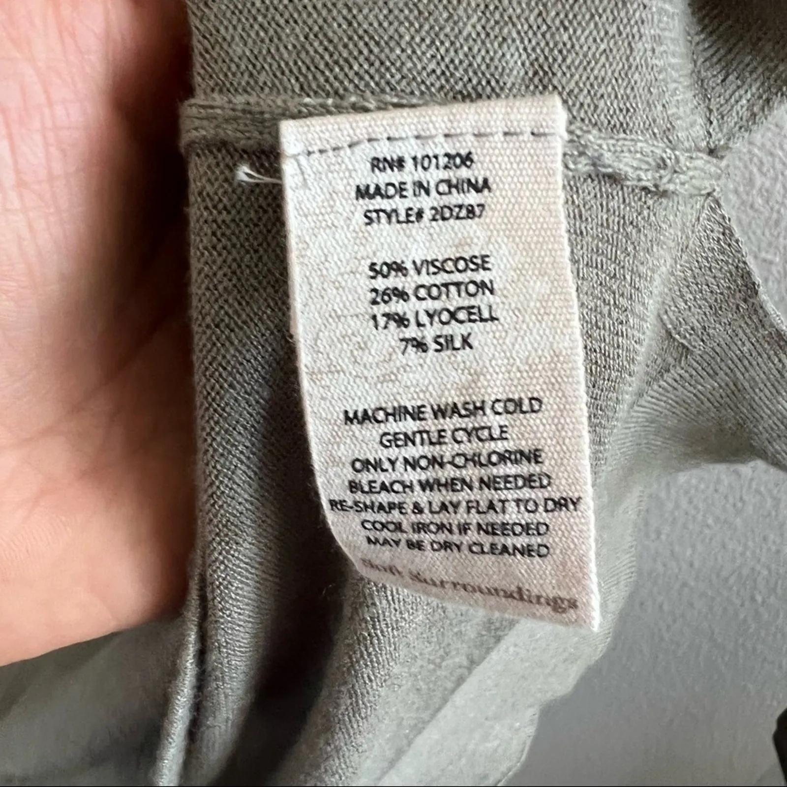 Soft Surroundings Go Lively Button Back Sweater Silk Blend Bay Leaf Large - Image 11