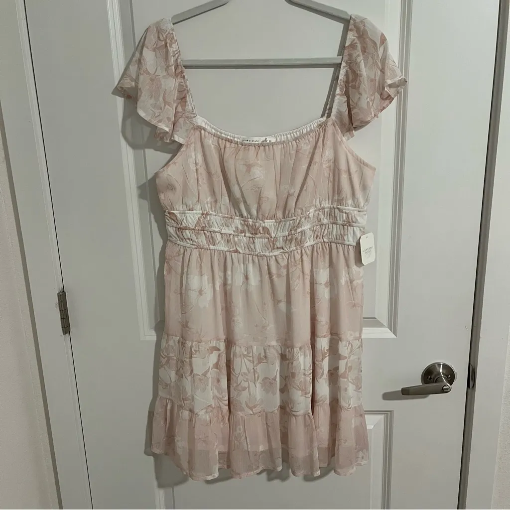NEW Altar’d State Pink Floral Mini Dress Size XL NWT - Image 4