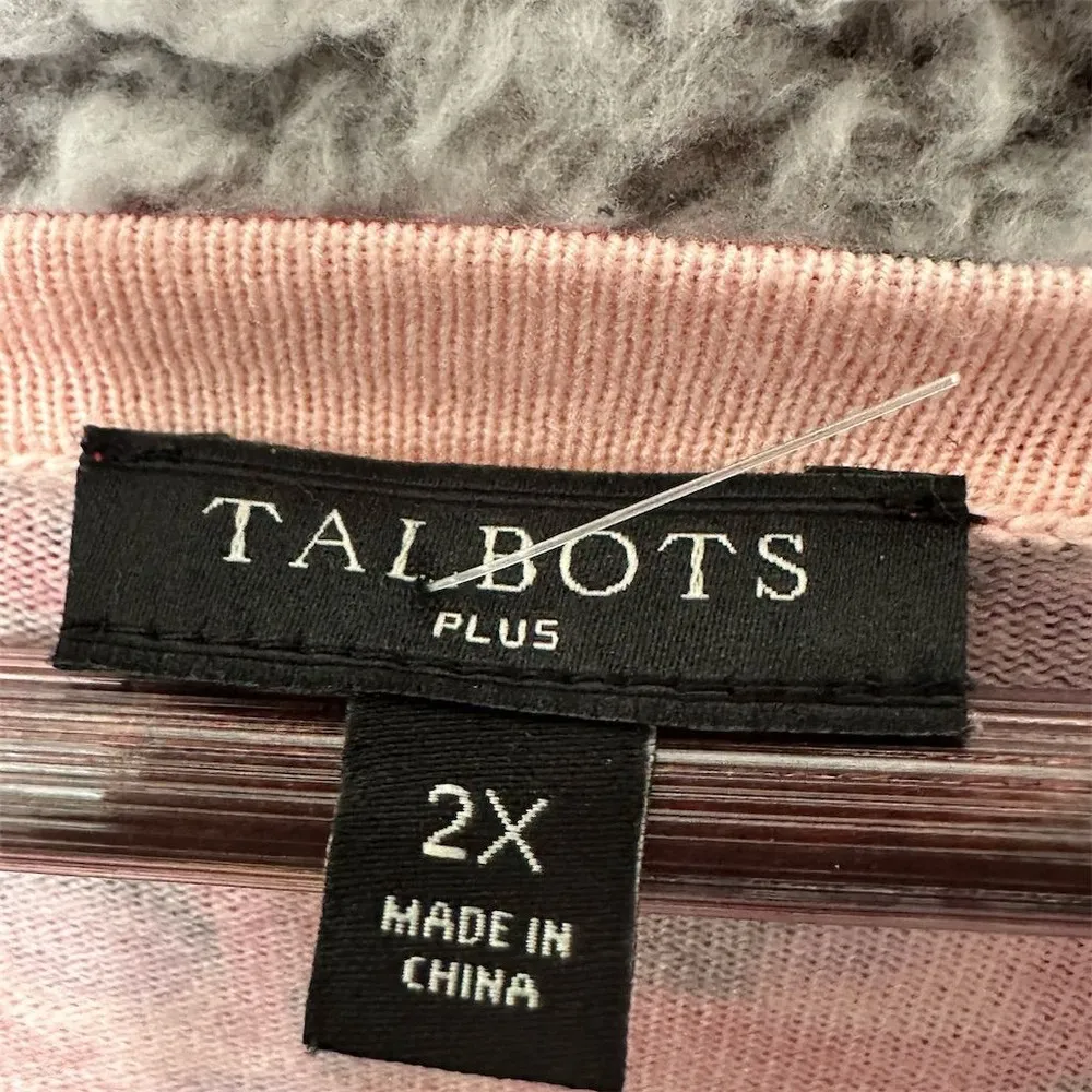 Talbots Women's Plus 2X Red Floral Cardigan Boho Maximalist Retro Dopamine Artsy - Image 3