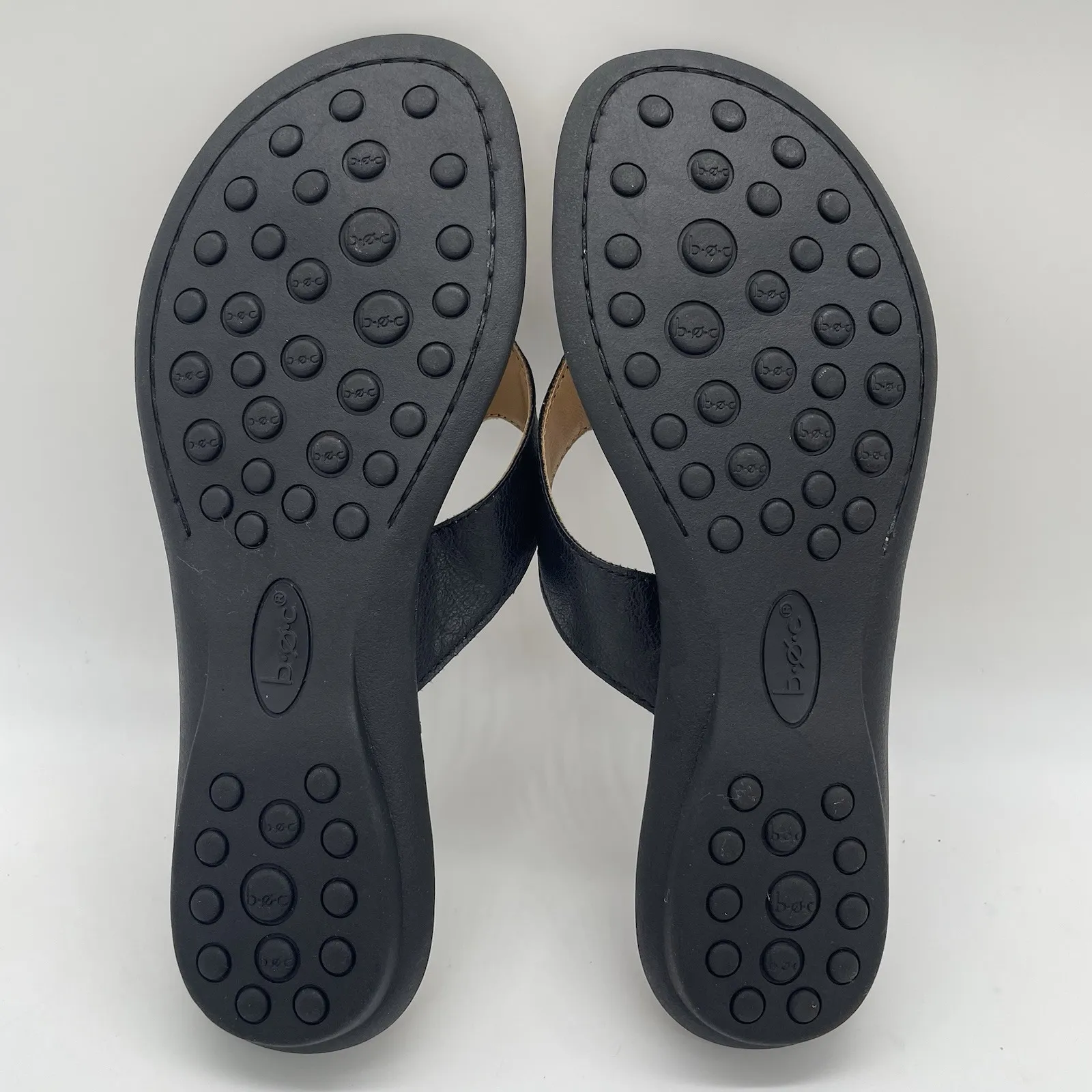 BOC Womens 7 Shoes Black Born Concept Thong Flip Flops‎ Sandals Bow Detail - Image 6