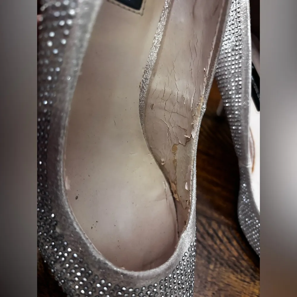INC International Concepts Heels Silver Rhinestone Jeweled Pumps Size 10M - Image 10