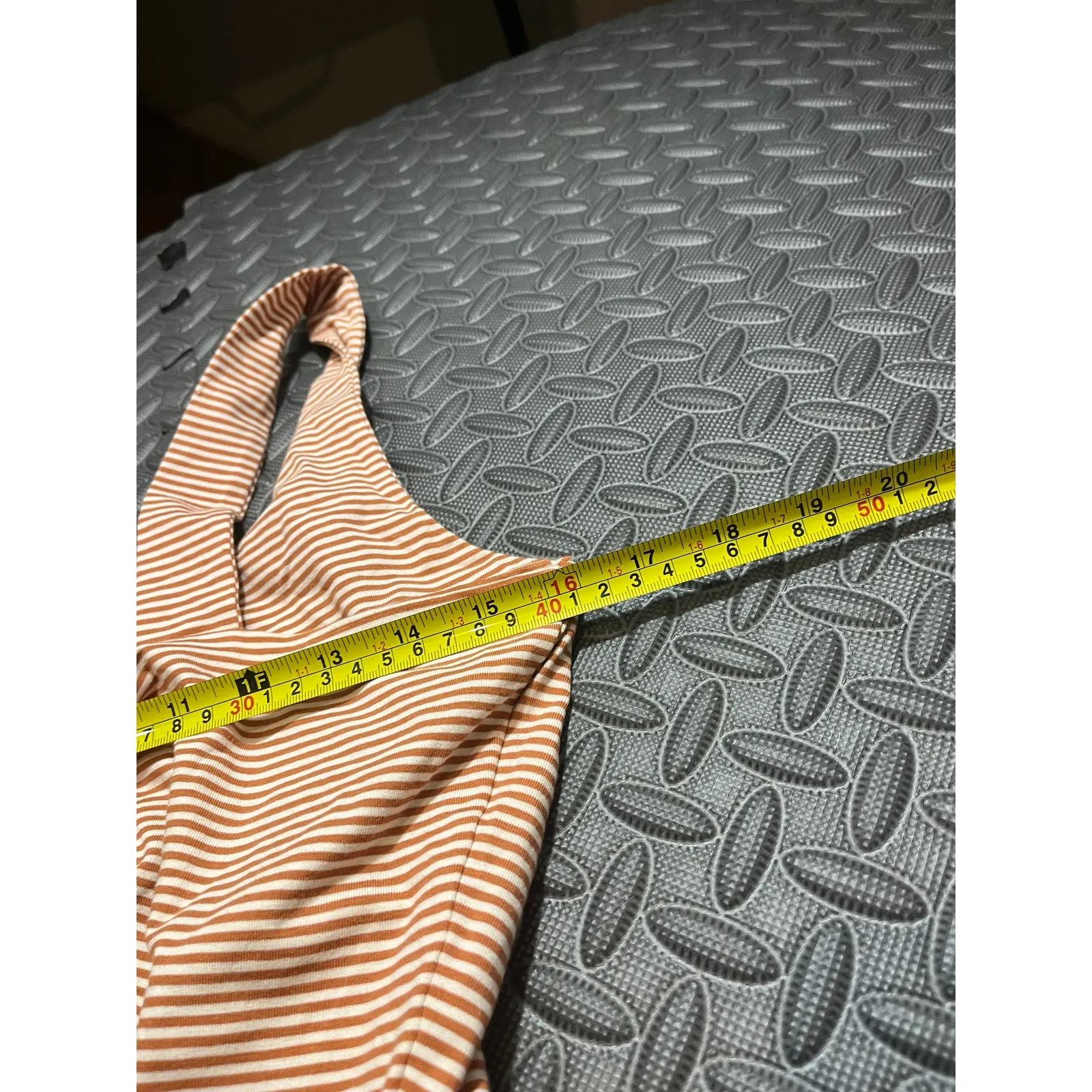 NWT Pact Shell Stripe Jolene Tie-Back Dress Orange‎ Womens Size Large - Image 8