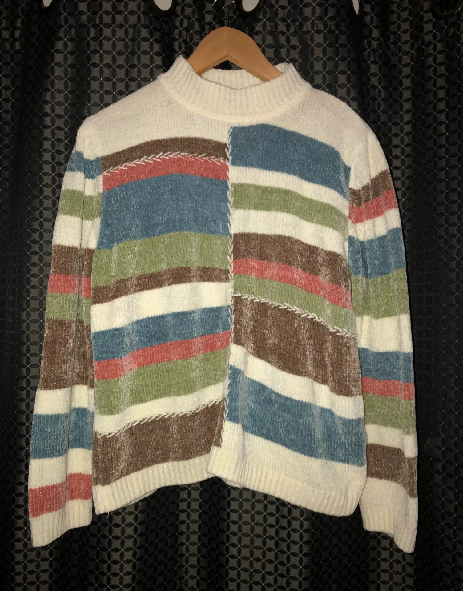 Colorblock Mock Neck Sweater - Image 2