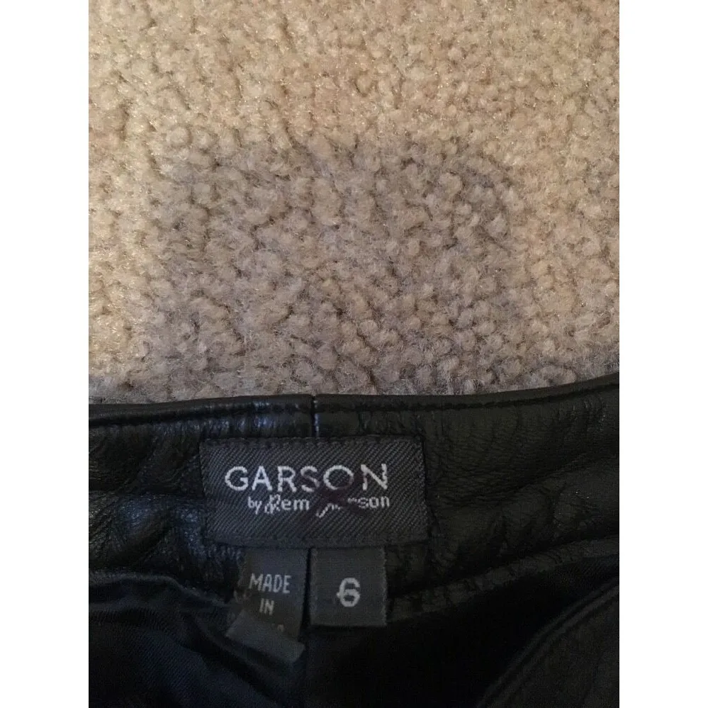 Carson Women's Leather Pants w/Pockets Size 6 Black - Image 5