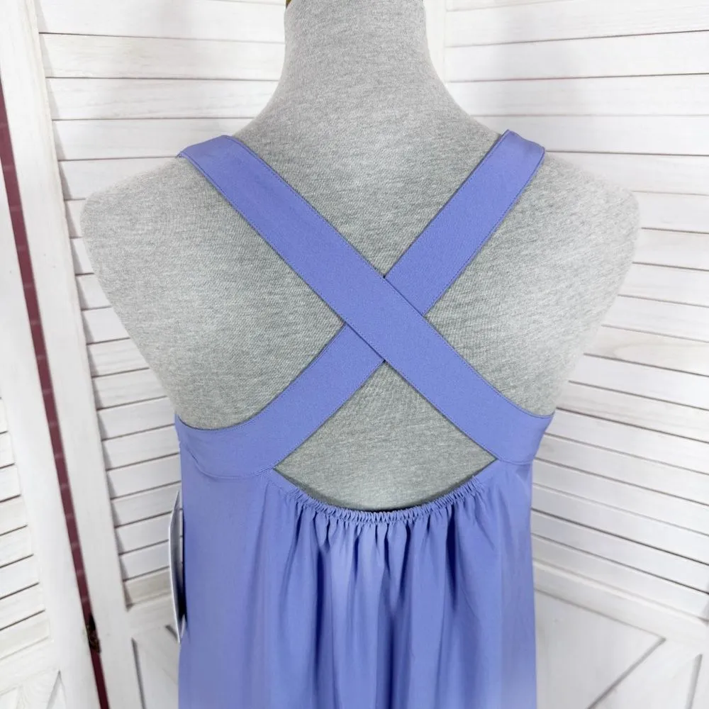 Athleta Arrival Cross Back Strap Maxi Dress‎ Lilac Purple Small Tall Athleisure - Image 7
