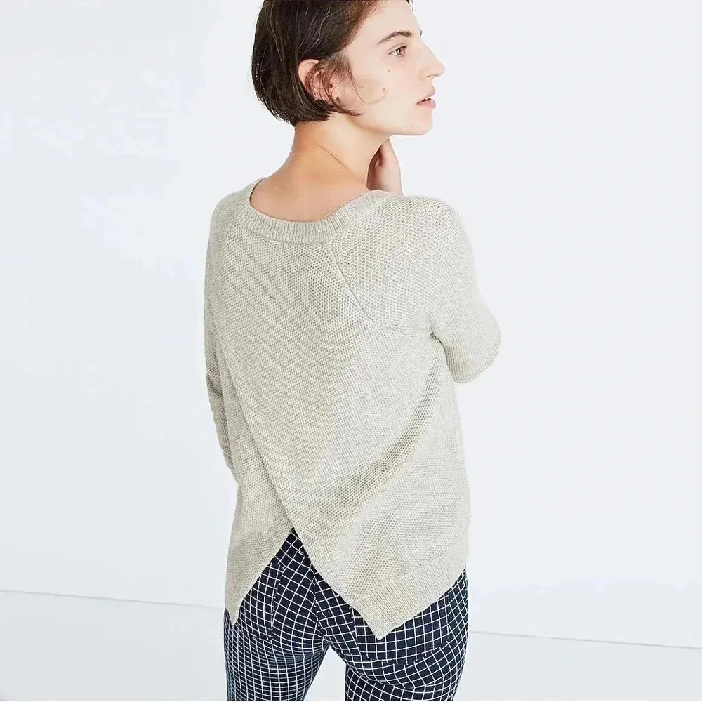 Madewell | Caramel Tan Province Cross-Back Pullover Sweater Size Medium M - Image 5