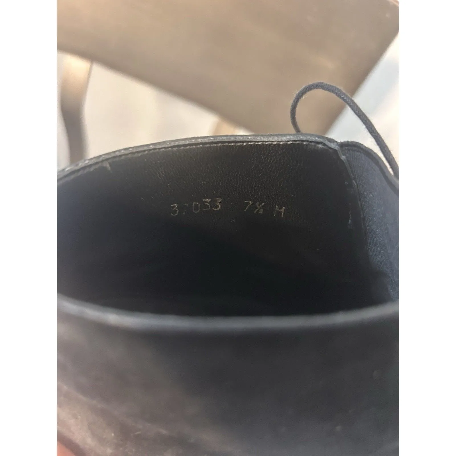 Witchy Victorian Goth Gothic Black Leather Women's Low Heeled Ankle Boots 7 1/2 - Image 7