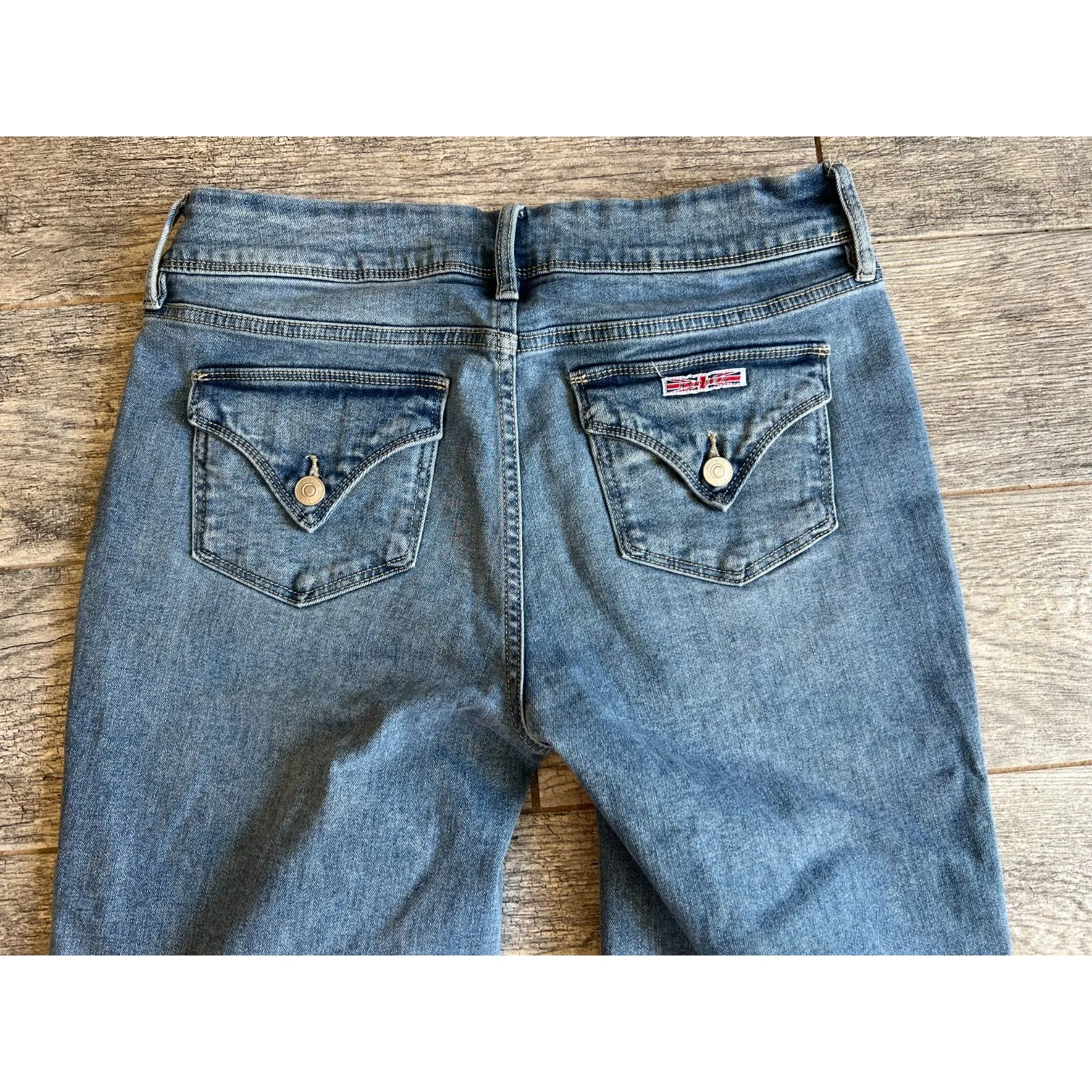 Hudson LA‎ Denim Jeans size 8 Jean Womens Back Flap Pockets Y2K 90s 80s Stretch Blue - Image 8