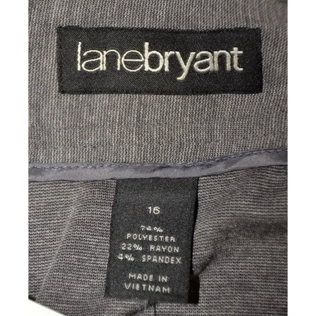 NWT Lane Bryant Ponte Knit Ladies Gray Knee Length Pencil Skirt Size 16 Career - Image 7