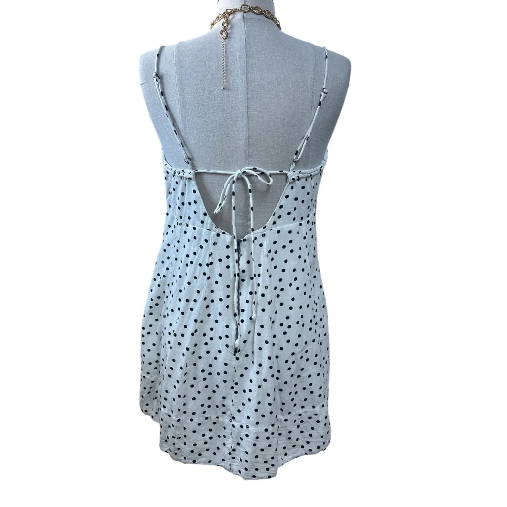 Free People Altura Printed Mini Dress Black/White Polka Dots Size X-Large - Image 5